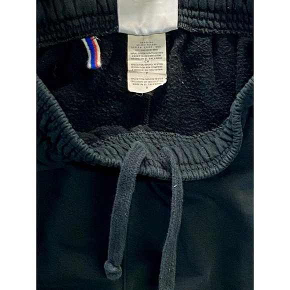 Vintage Champion Black Sweatpants Joggers Mens Small Pockets Grey Cuffs Y2K 90s - Picture 3 of 5